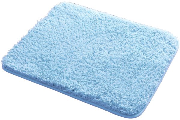 ふわふわ吸水バスマット サックスブルー