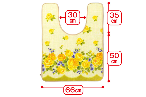 大判トイレマット 66×85ｃｍエリーゼ