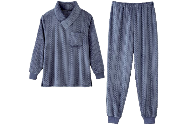 もふ暖フリースパジャマ（メンズ） Ｍブルー