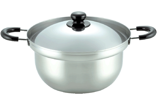 くるめん亭のふきこぼれにくい鍋　両手鍋