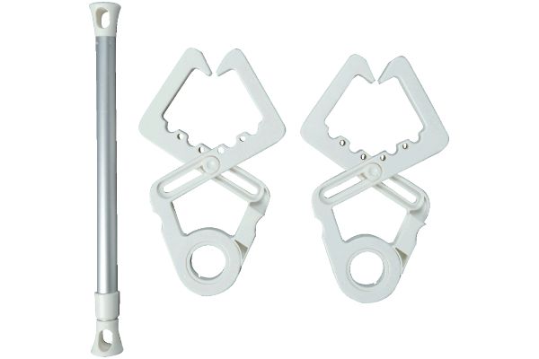 クロスフック２個組　ポール付