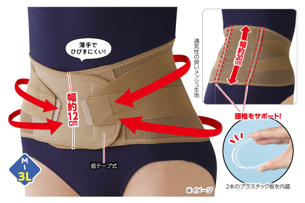 腰らく2重コルセット M〜Lモカ