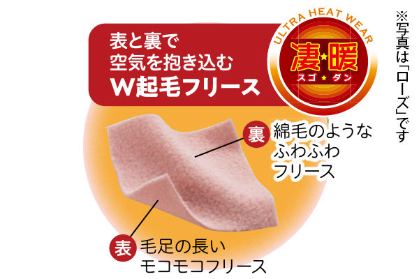 凄暖あったかフリースハイネックプルオーバー