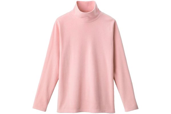 凄暖あったかフリースハイネックプルオーバー ＬＬローズ