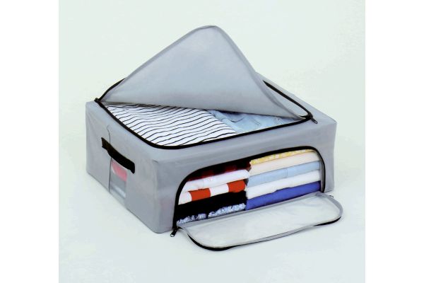 【ネット限定】積み重ね出来るワイヤー入り収納ケース　（中）