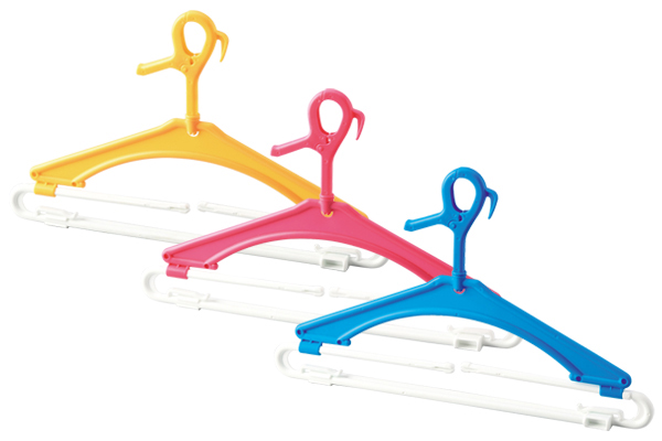 【ネット限定】カラフルバスタオルハンガーブライト　（３本組）　　