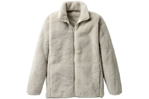 ふかふかボアのやわらかジップジャケット Ｍモカブラウン