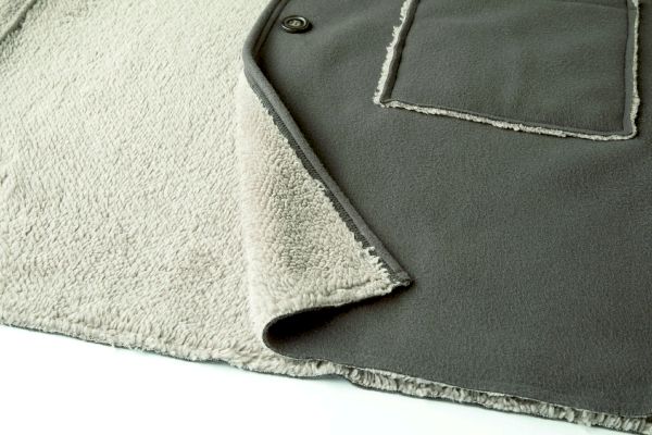 凄暖ふわっと軽いノーカラー裏ボアコート