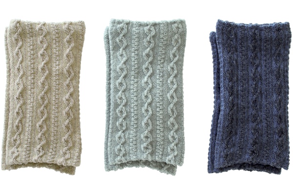 内側シルク二重編足首ウォーマー