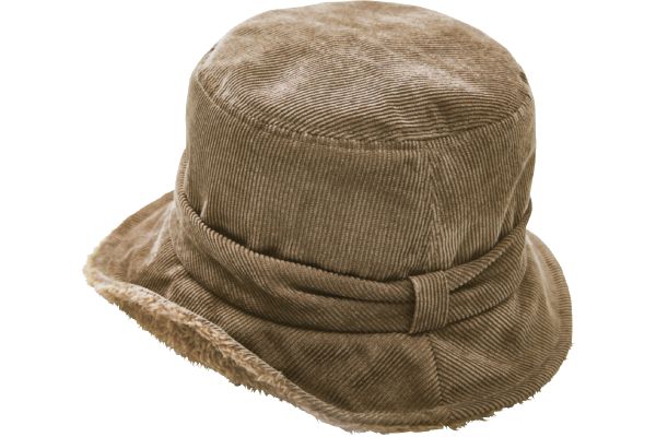 ボアコーデュロイ帽子 ブラウン