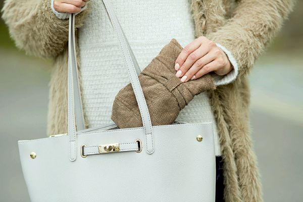 ボアコーデュロイ帽子