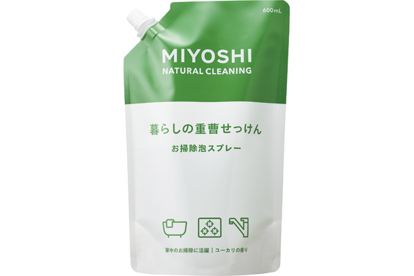 [ミヨシ暮らしの重曹せっけん]泡スプレー