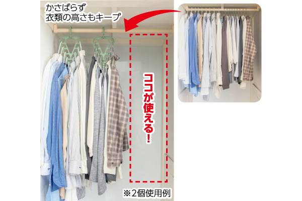 省スペースＶ型ハンガー