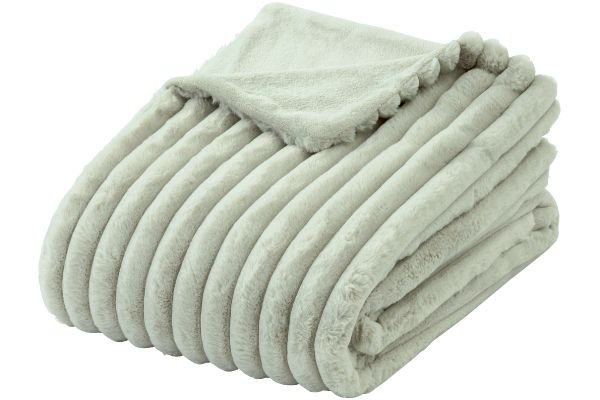 ふわふわうさとろタッチ毛布 １４０×１９０ｃｍグレー