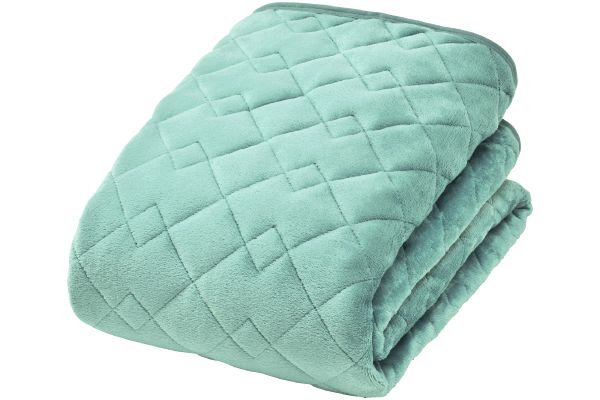 ほかほかアルミシート入り敷パッド シングルミントブルー