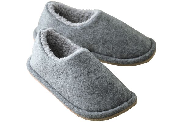 洗えるぽかぽかルームシューズ グレイスグレーＬ
