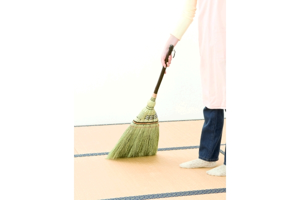 [掃快生活]手編み座敷ほうき　短柄