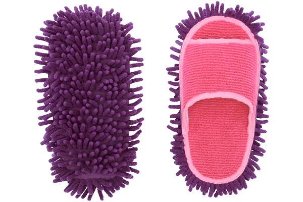 マイクロファイバー履くモップ ピンク