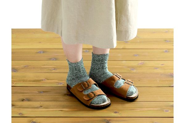 ざっくりリブ編みソックス