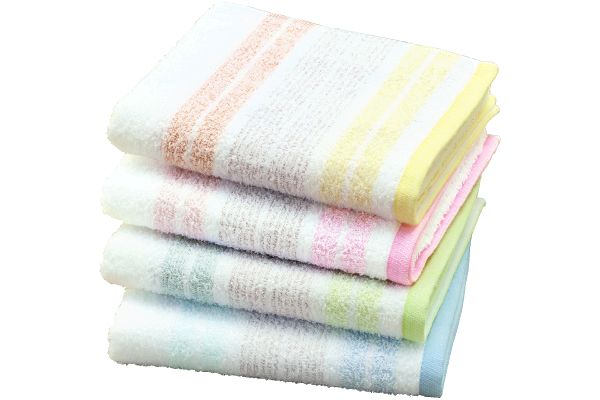 泉州産アイリスボーダーフェイスタオル