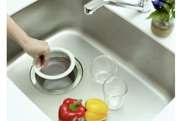 水切れがいい！ステンレス製浅型ゴミカゴ