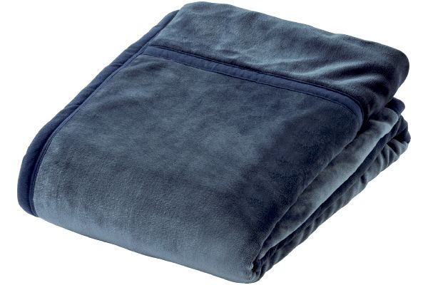 nukumoあったかフランネル毛布 １４０×１９０ｃｍブルーグレー