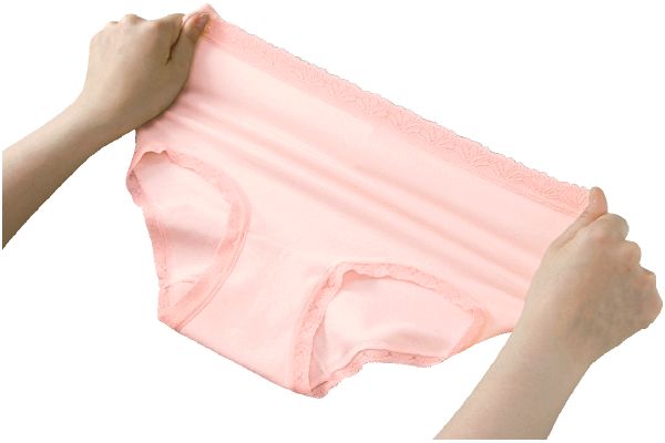 両脇に縫い目がない丸編ショーツ