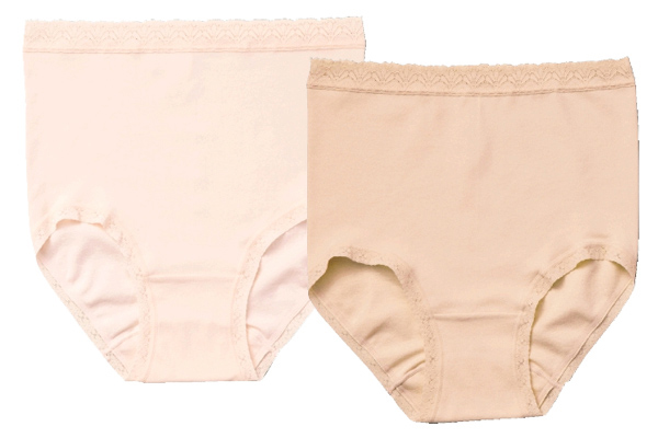 両脇に縫い目がない丸編ショーツ