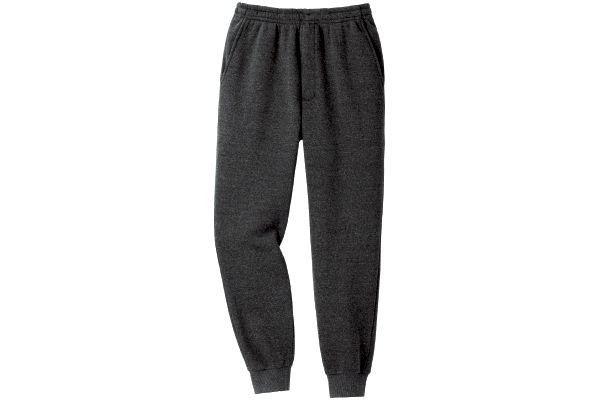 暖かい裏起毛パンツ （メンズ）Ｍ杢チャコール