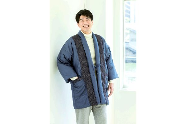 ふっくら中わたはんてん　かすり調