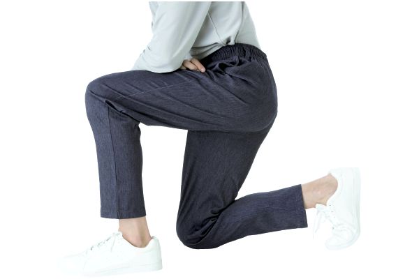 メンズニットデニム調総ゴムパンツ