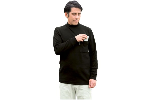 あったか起毛ポケット付ロングＴシャツ