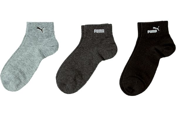 【ネット限定】[プーマ]３柄刺しゅうソックス　（３柄組）　26〜28cm　