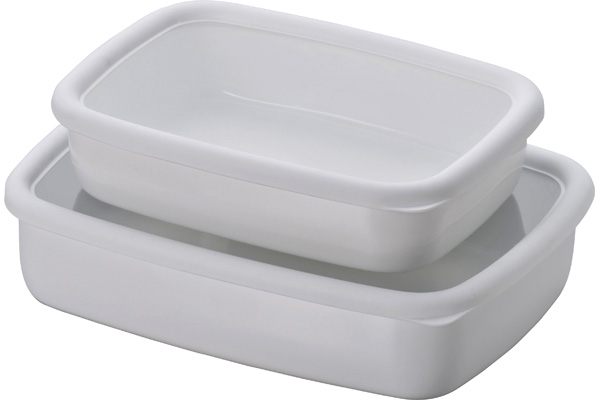 【ネット限定】コンテ　浅型角容器２点セット　　　