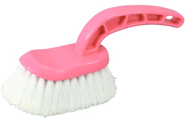 洗剤いらずのバスブラシ　ハンドタイプ ピンク