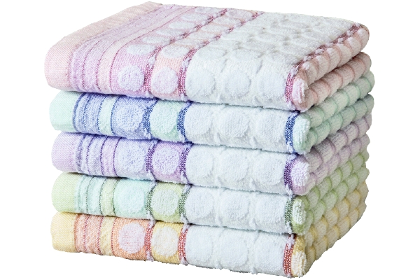 [今治産]徳用フェイスタオル（５色組）