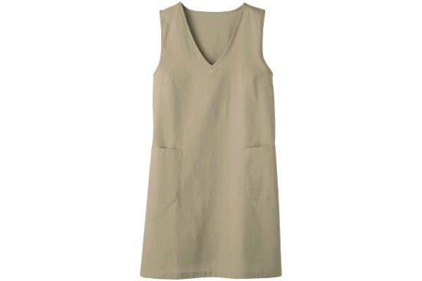 デイリーコットンVネックジャンスカ Ｍベージュ