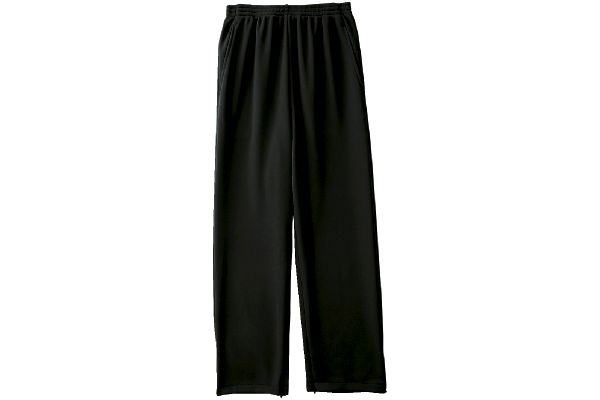 快適裾ファスナー付きパンツ Ｍブラック