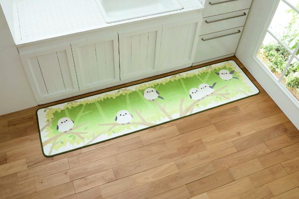 キッチンマット（森のシマエナガ）