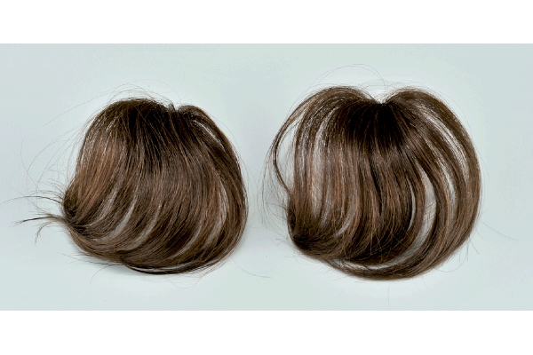 ミニヘアピース （2個組）栗色