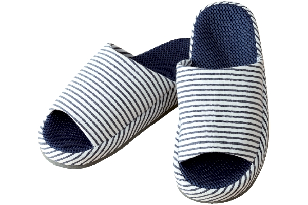 ドライフィットスリッパ（ボーダー） ブルーL