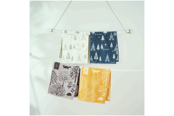 北欧調ジャガードフェイスタオル