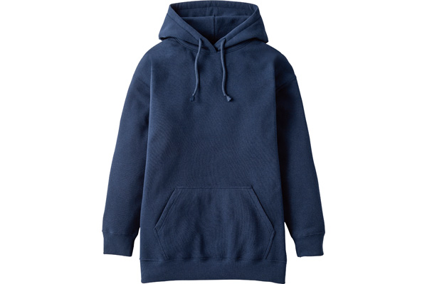 着心地ゆったり裏起毛ロングスウェット Ｍネイビー