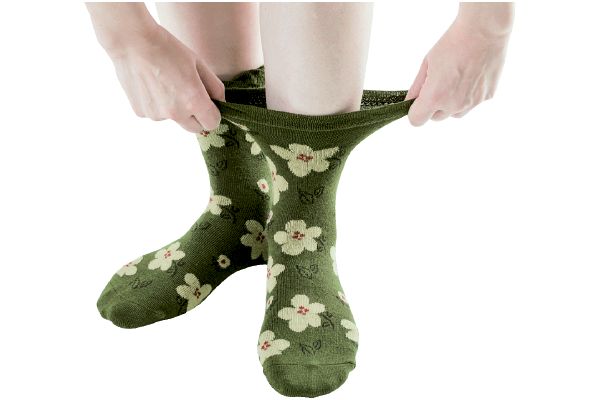 口ゴムゆったりお花ソックス