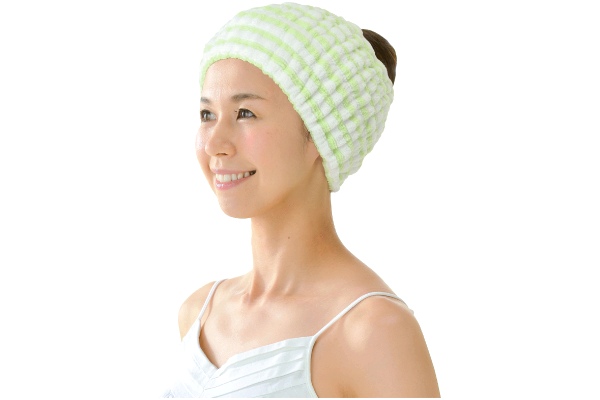 吸水速乾ヘアーターバンストライプ