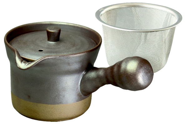 [波佐見焼]古ろく窯趣き急須茶カゴ付