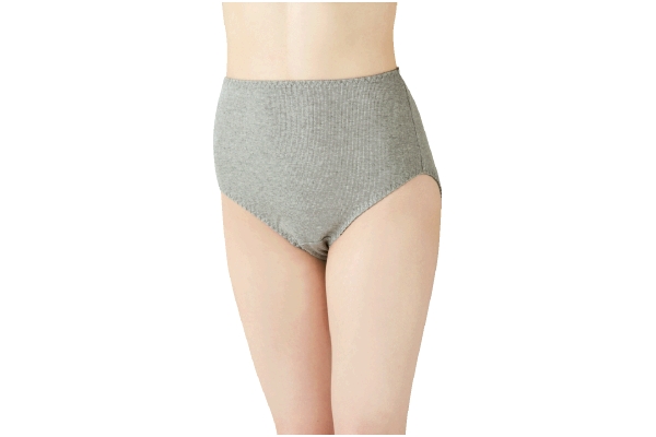 綿１００％深ばきリブ編ショーツ