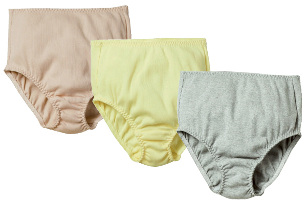 綿１００％深ばきリブ編ショーツ （3色組）Ｍ