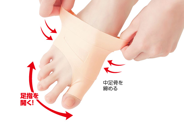 接骨院の先生が監修したテーピング母趾サポーター