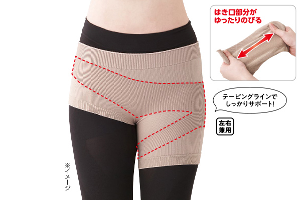 無縫製　国産股関節サポーター Ｓ〜Ｍ